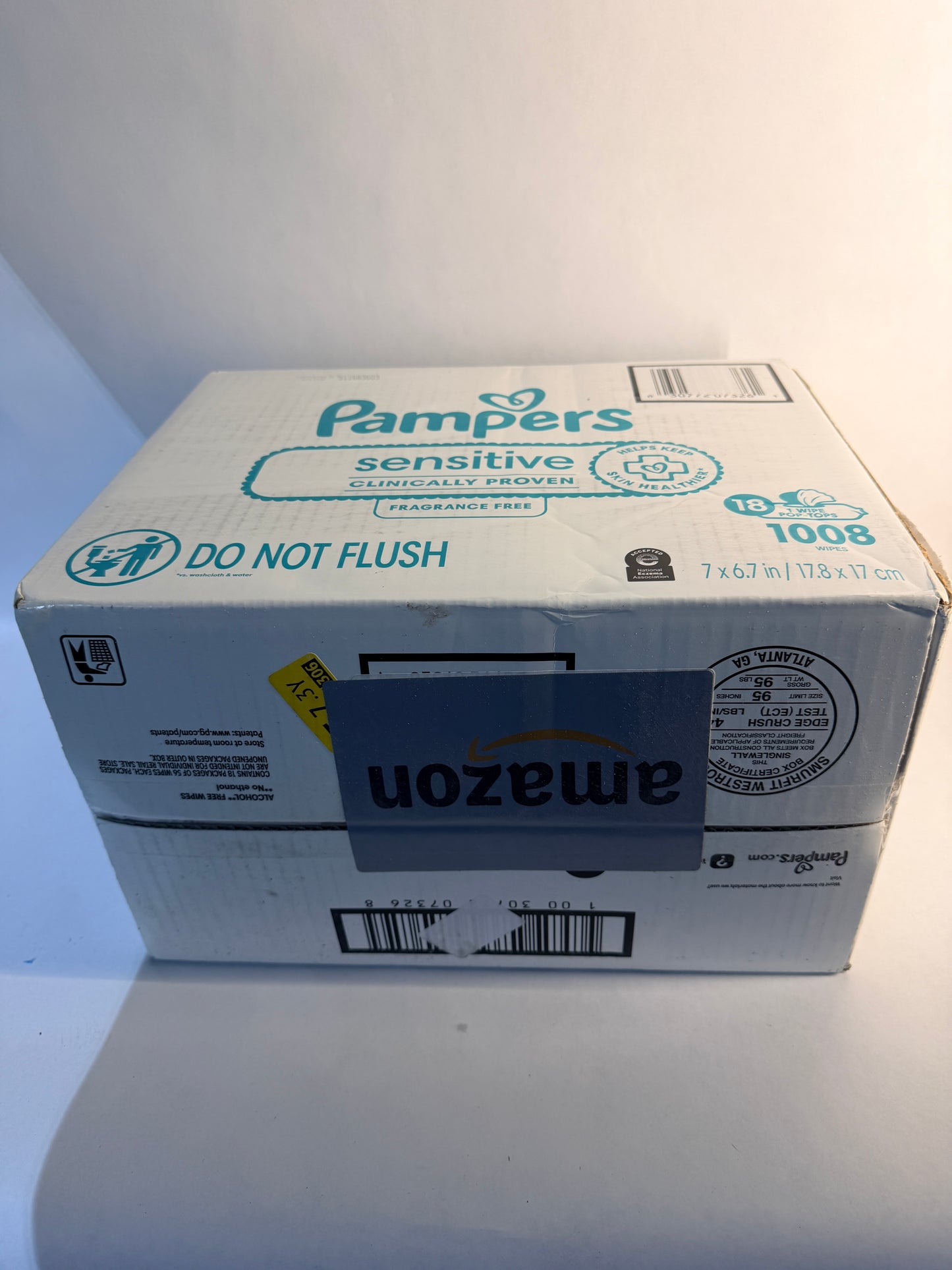 Pampers Sensitive Baby Wipes Fragrance Free Hypoallergenic 1008 Total Sealed