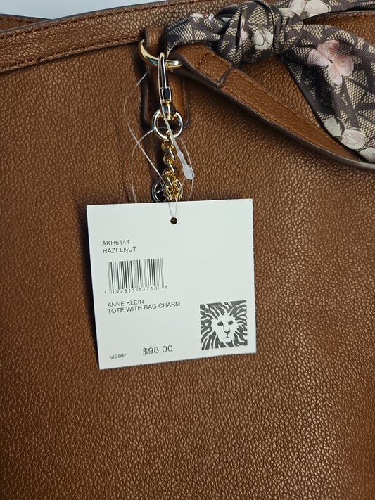 Anne Klein Tote Bag with Bag Charm - Hazelnut
