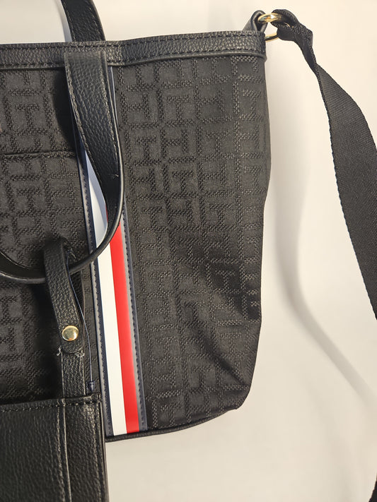Tommy Hilfiger Handbag Stone/Navy & Red/White Accents
