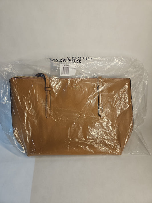 Kate Spade All Day Large Tote Bag Brown Pebbled Leather Purse - Bungalow Brown