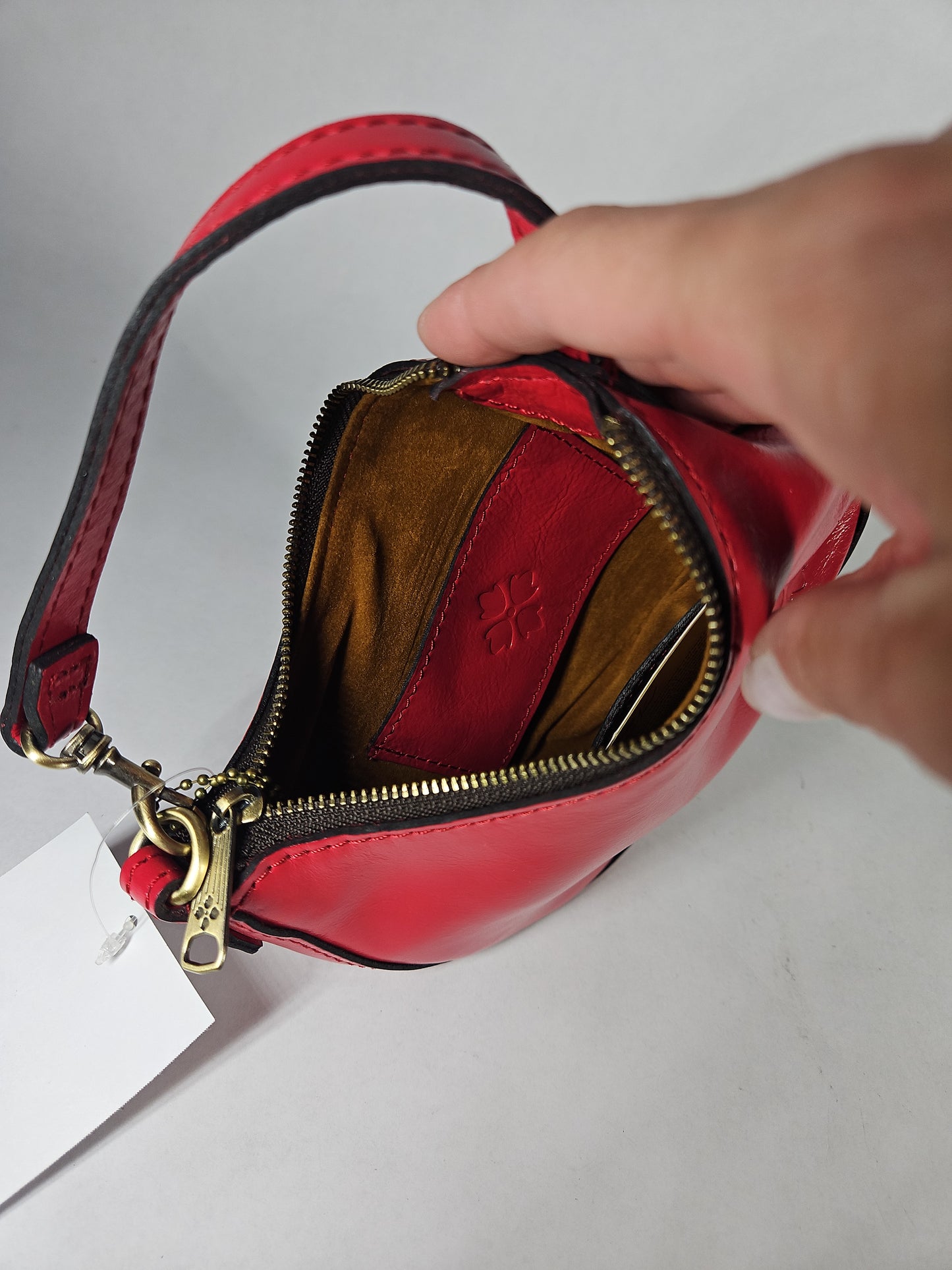 Patricia Nash Morgana Mini Leather Shoulder Bag - Strawberry