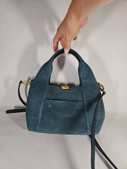 Donna Karan New York Organza Suede Crossbody Bag – Teal