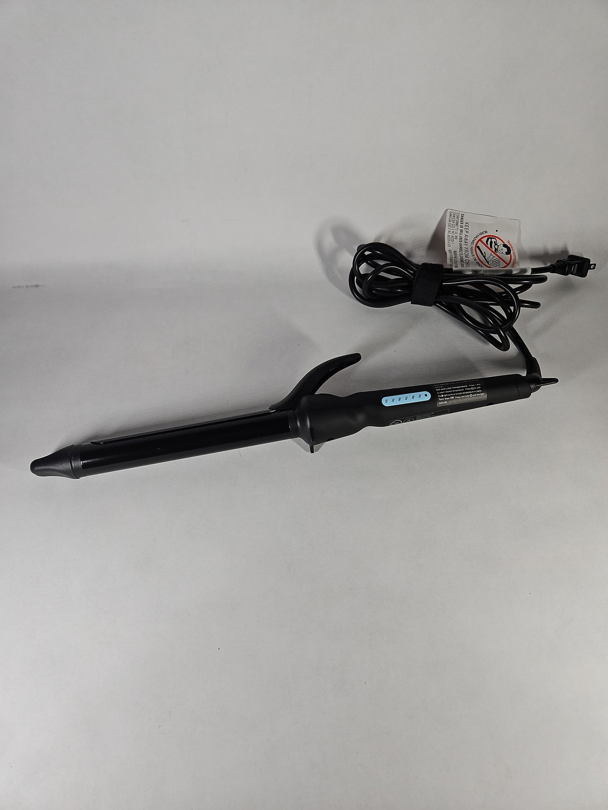 Bio Ionic Long Barrel Styler 1" Pro Curling Iron Black Open Box