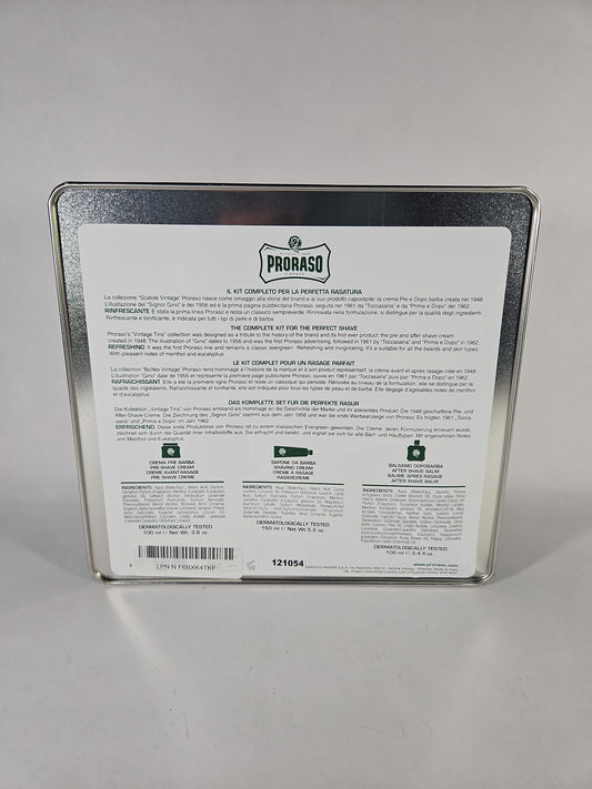 Proraso Vintage Gino Tin Shaving Kit