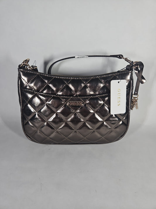 GUESS Tinsley Small Quilted Flap Shoulder Bag – Metallic