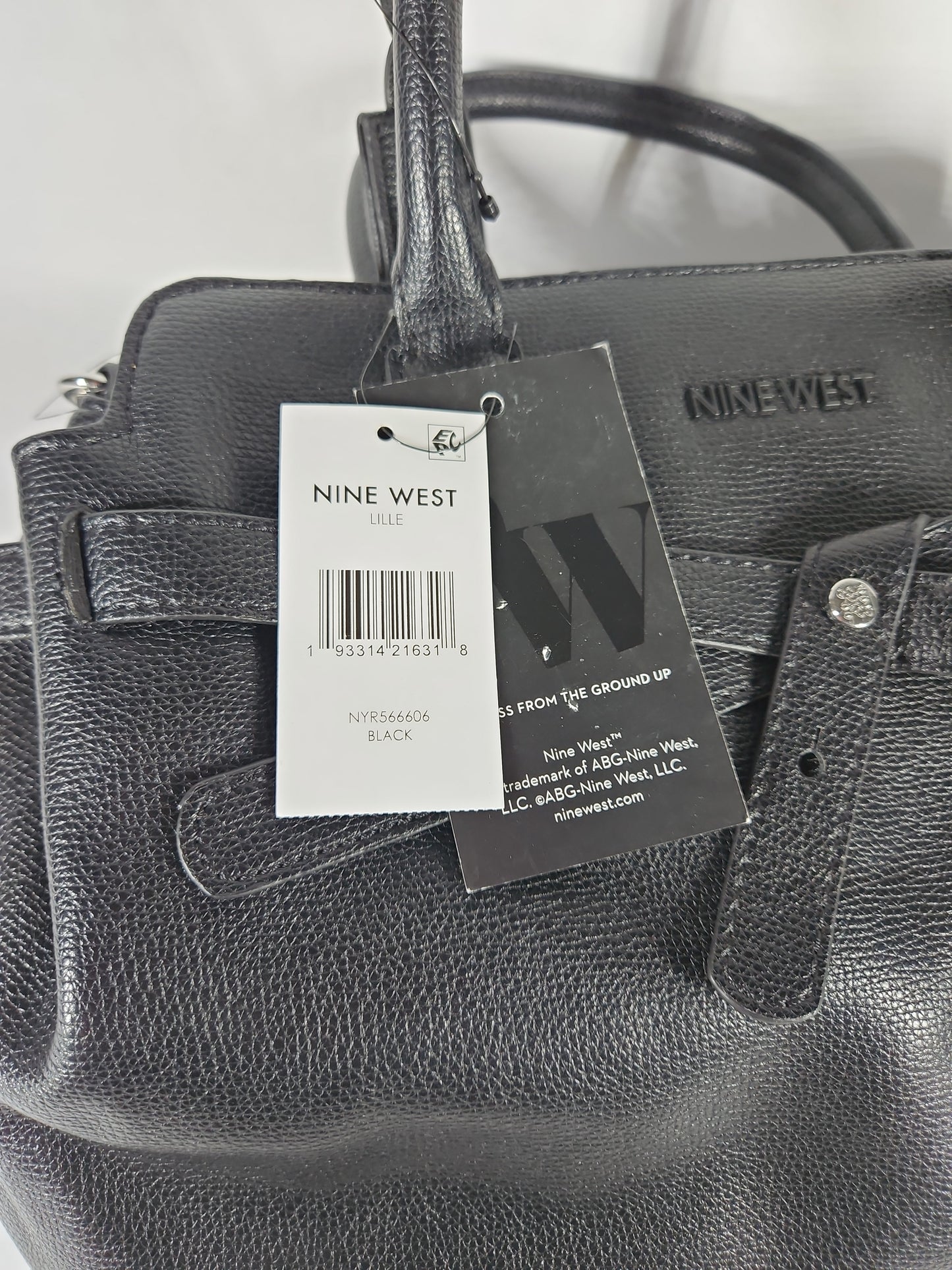 Nine West Lille Triple Compartment Satchel Bag – Black