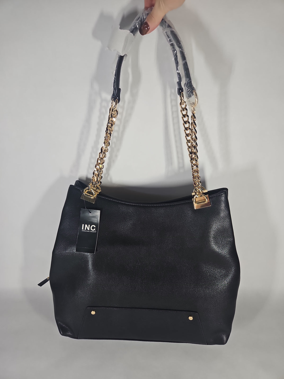 I.N.C. International Concepts Trippii Chain Tote – Black