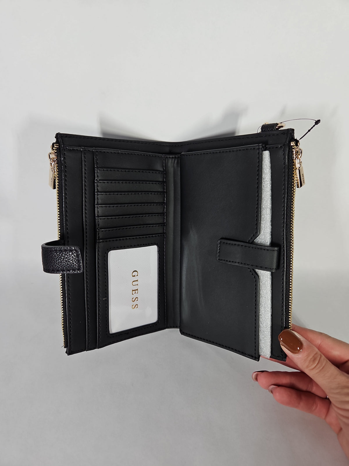 GUESS Yesba Double-Zip Organizer Wallet – Black