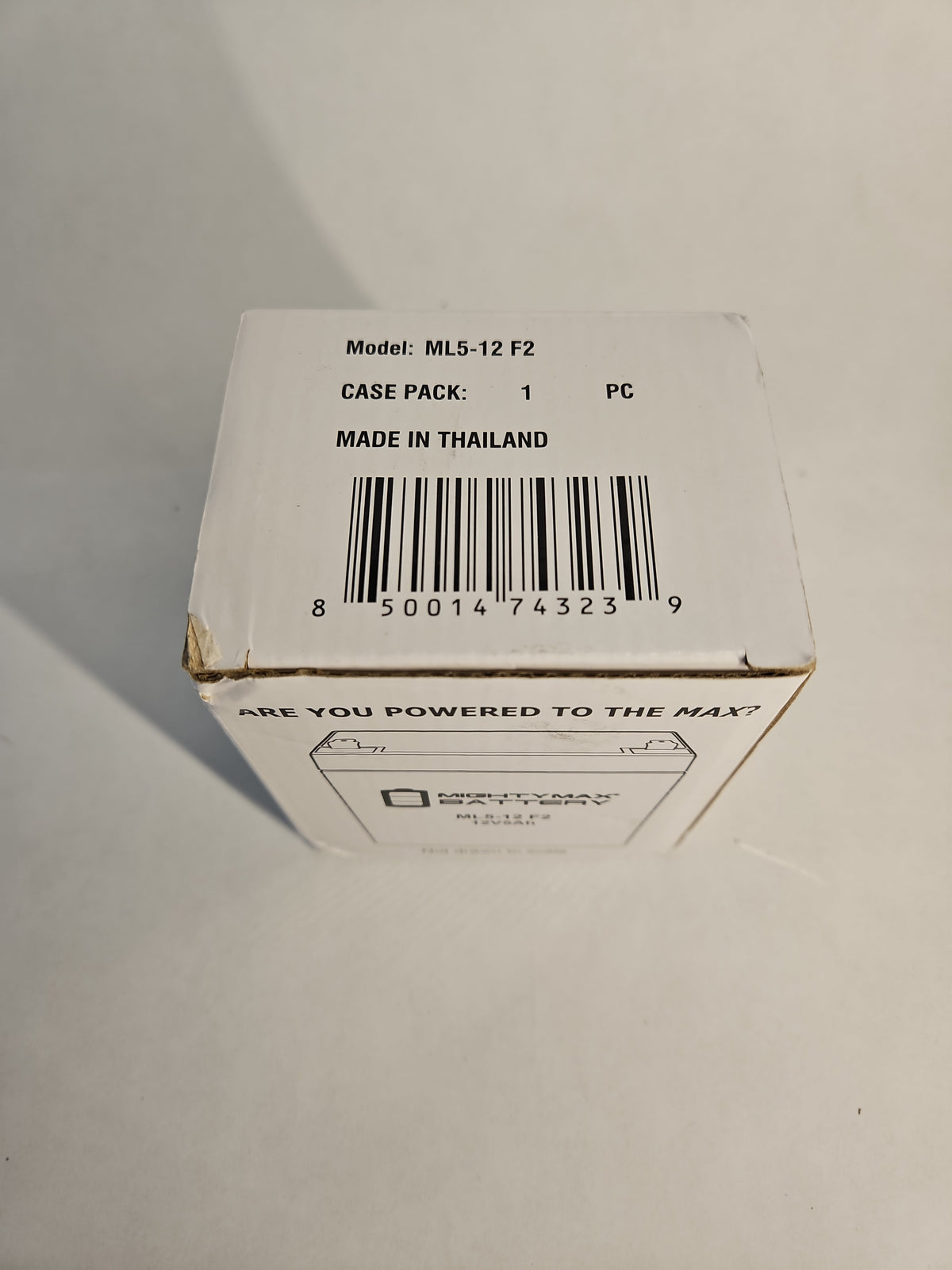Mighty Max Battery ML5-12F2 12 Volt 5 Ah F2 Terminal Rechargeable SLA AGM Battery