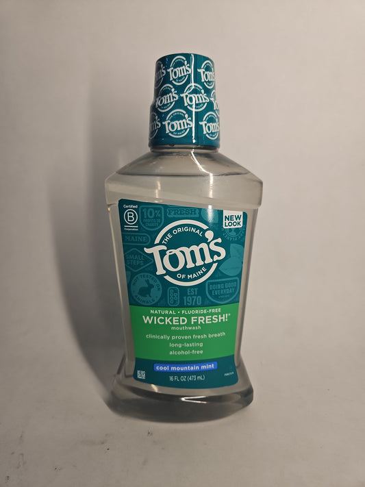 Tom's of Maine Wicked Fresh! Mouthwash, Cool Mountain Mint, 16 oz – 5 Pack