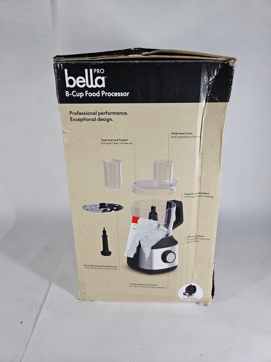 bella PRO 8-Cup Food Processor 90220 – Stainless Steel – Open Box