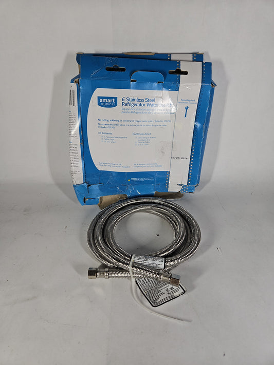 Smart Choice 6 ft Stainless Steel Refrigerator Water Line - Line Only