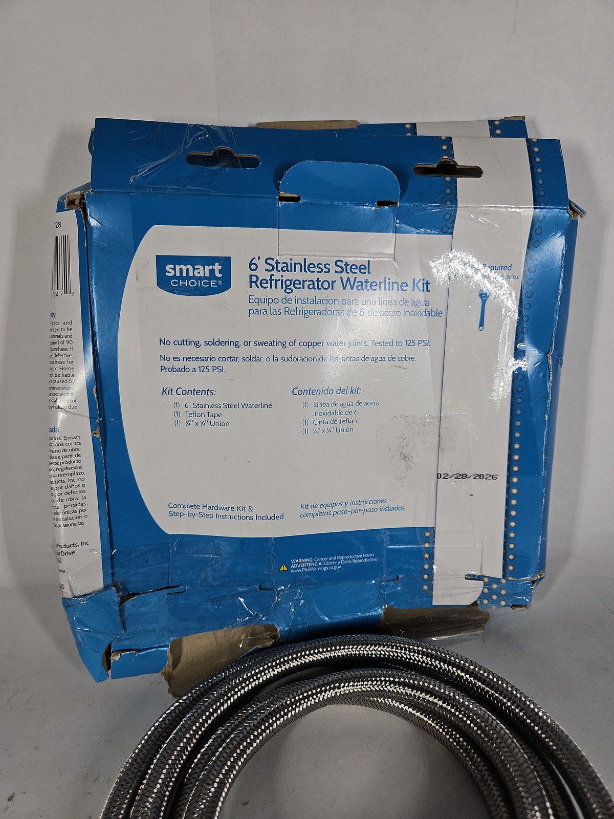 Smart Choice 6 ft Stainless Steel Refrigerator Water Line - Line Only