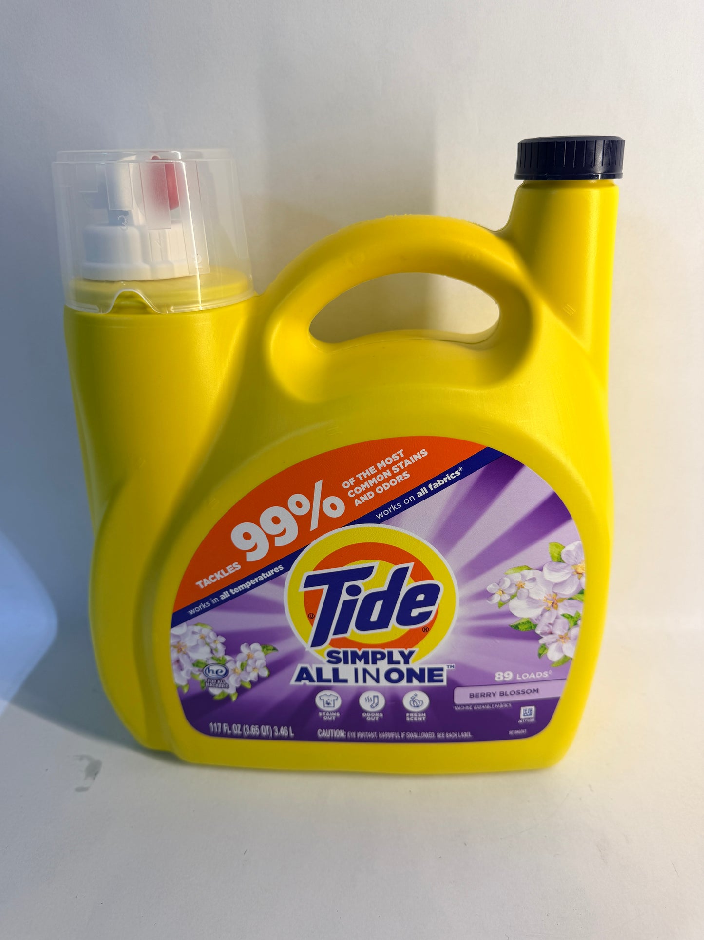 Tide Simply All-In-One Liquid Laundry Detergent Berry Blossom 89 Loads
