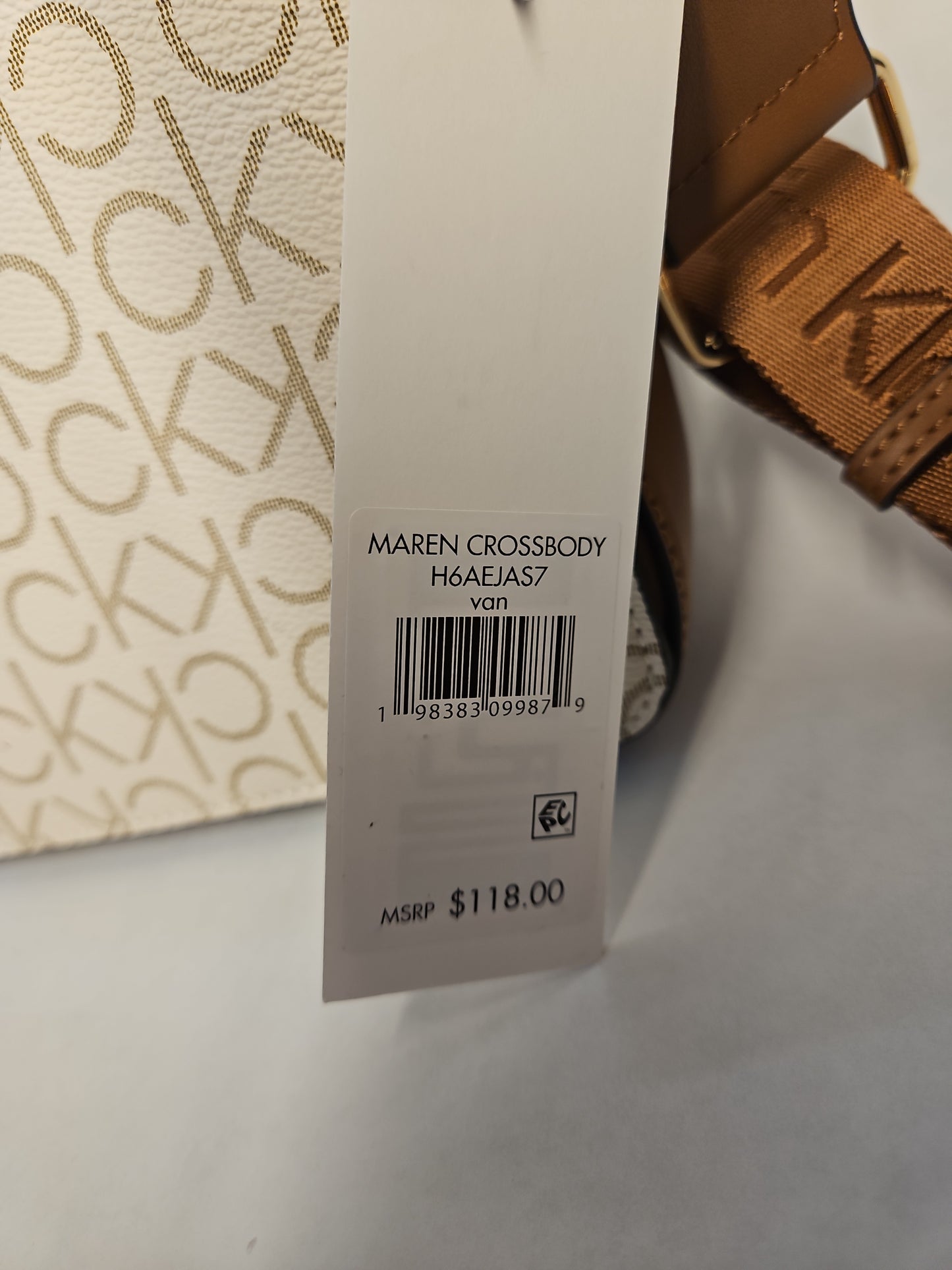 Calvin Klein Marin Crossbody Bag Vanilla H6AEJAS7 [New/NWT/Used] Women's Purse