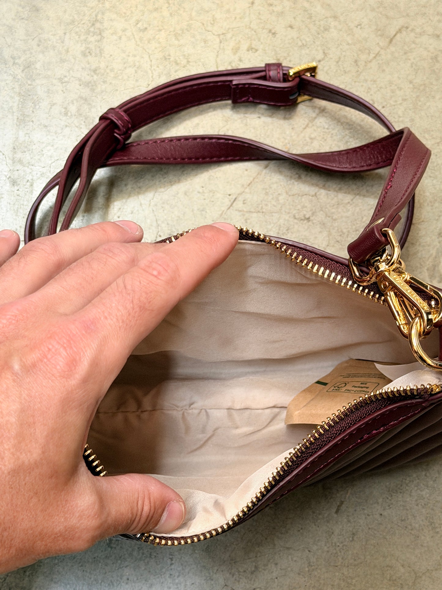 Steve Madden Vickie Small Shoulder Bag - Wine - 198190881797