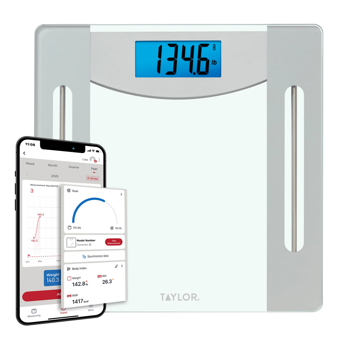 Taylor Weight Tracking Smart Scale (Model 7604)
