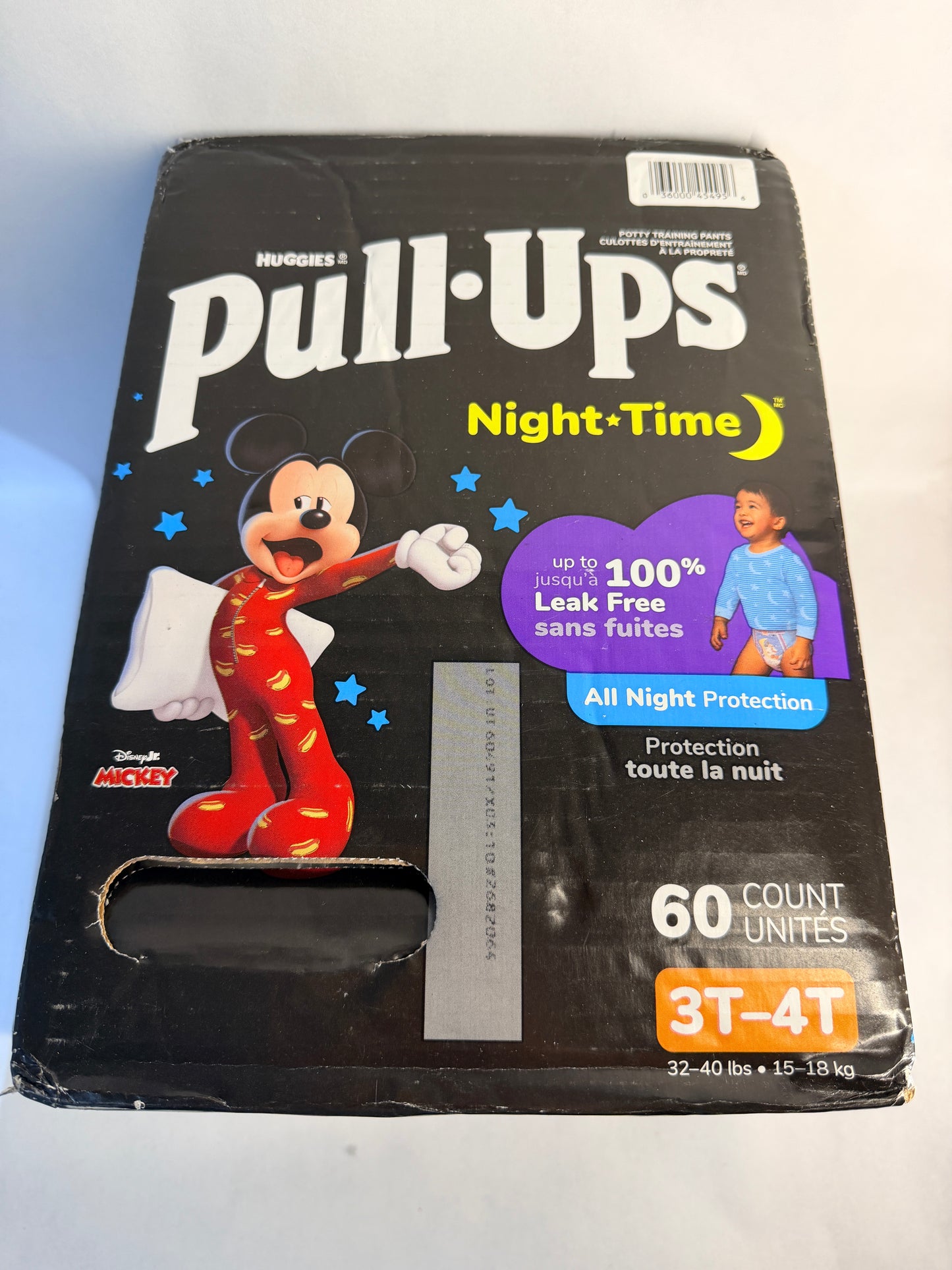 Pull-Ups Boys' Night-Time Potty Training Pants, Size 3T-4T Overnight Training Underwear (32-40 lbs), 60 Ct