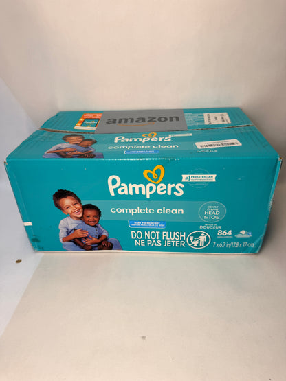 Pampers Baby Wipes Complete Clean Baby Fresh Scented 864 Total New Sealed