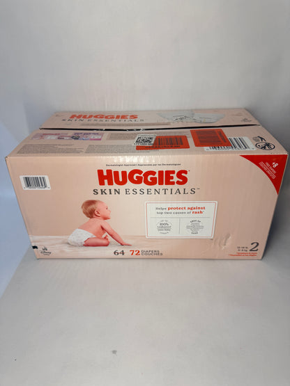 Huggies Skin Essentials Diapers Size 2 12-18 lbs 72 Ct