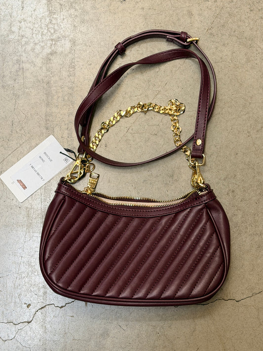 Steve Madden Vickie Small Shoulder Bag - Wine - 198190881797