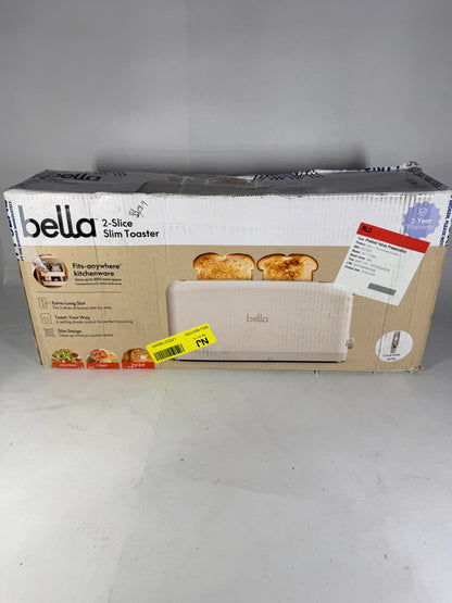 bella Fits-Anywhere 2-Slice Slim Toaster 35117 - Oatmilk
