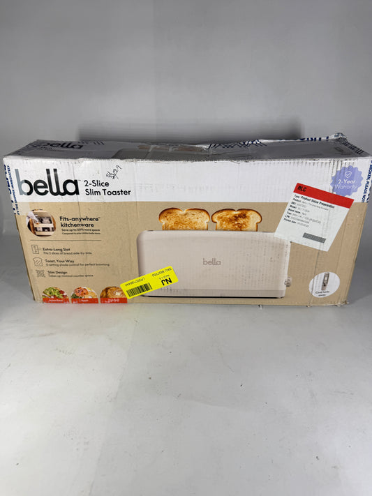 bella Fits-Anywhere 2-Slice Slim Toaster 35117 - Oatmilk