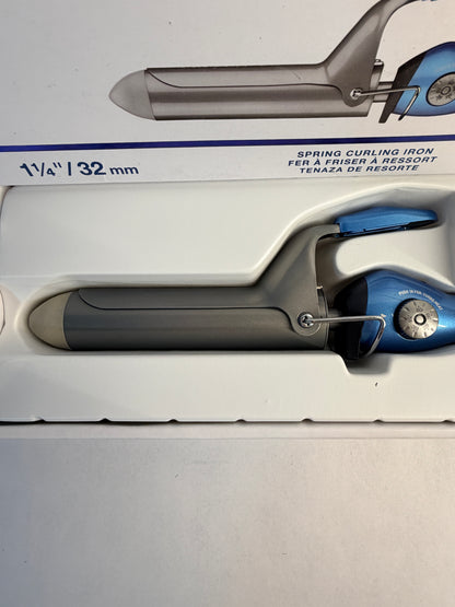 BaBylissPRO Nano Titanium Spring Curling Iron 1.25" Blue Open Box