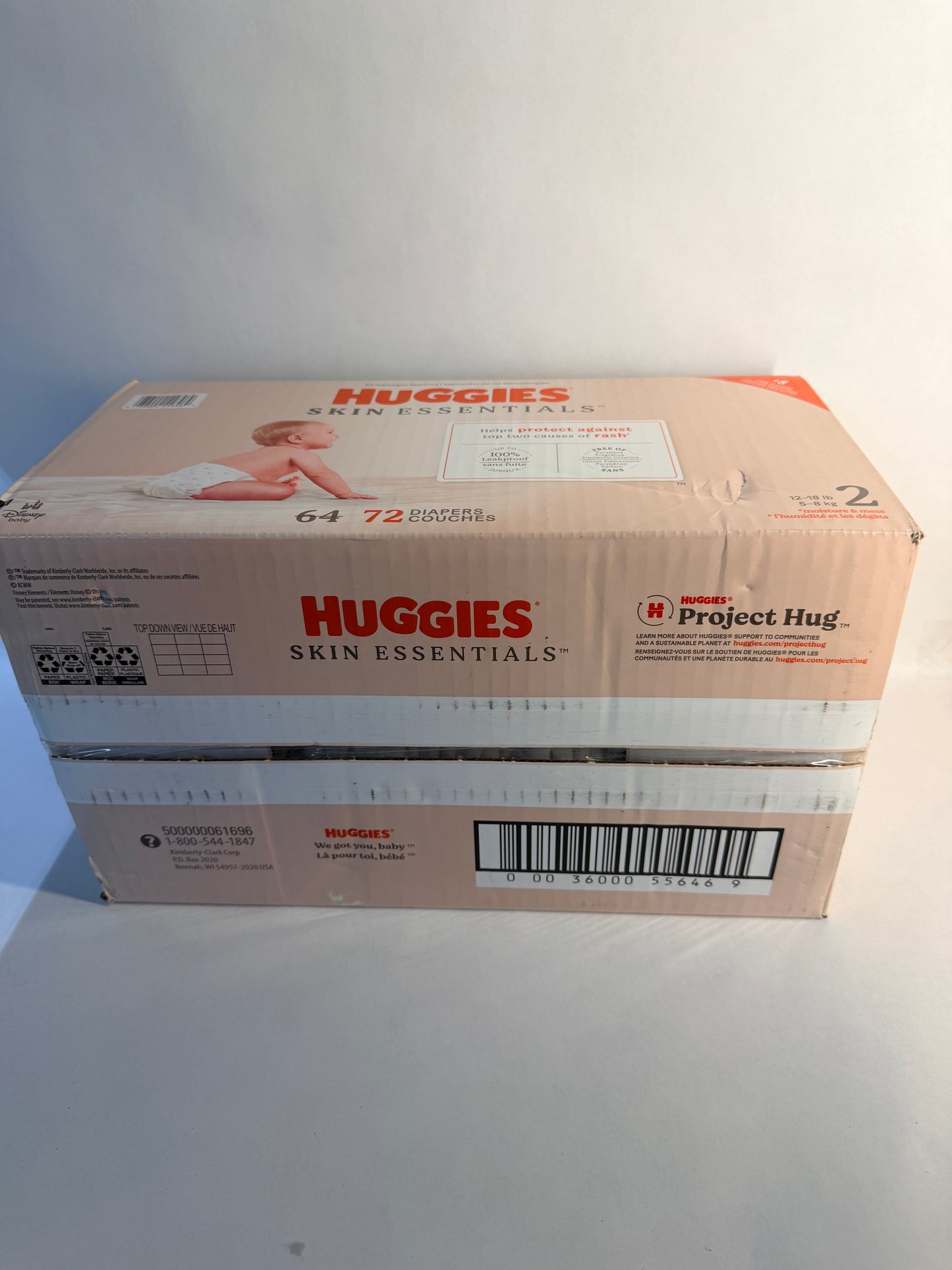 Huggies Skin Essentials Diapers Size 2 12-18 lbs 72 Ct