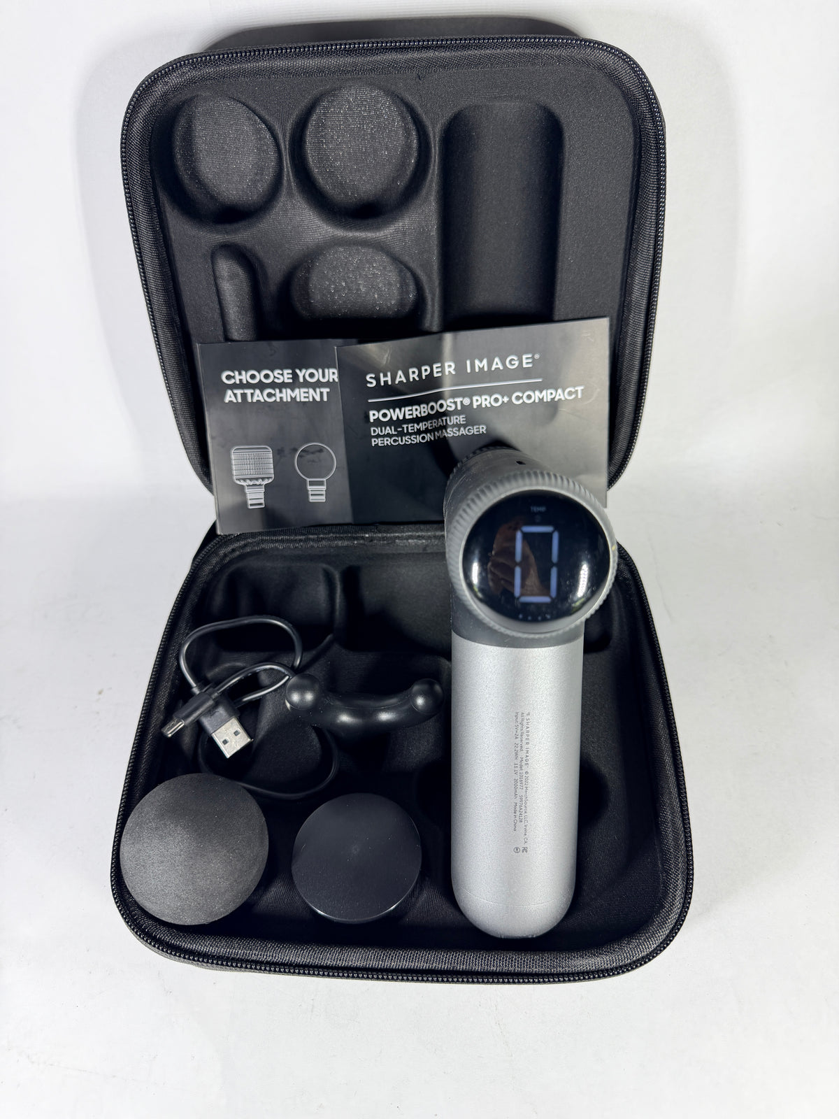 Sharper Image PowerBoost Pro+ Compact Hot & Cold Percussion Massager - Used