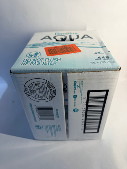 Pampers Aqua Pure Baby Wipes 99% Water Fragrance Free 448 Total