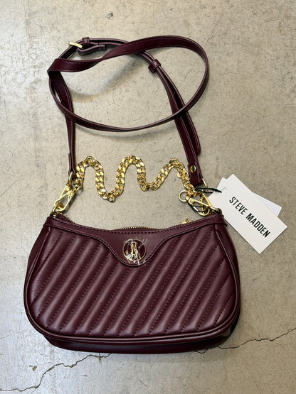 Steve Madden Vickie Small Shoulder Bag - Wine - 198190881797