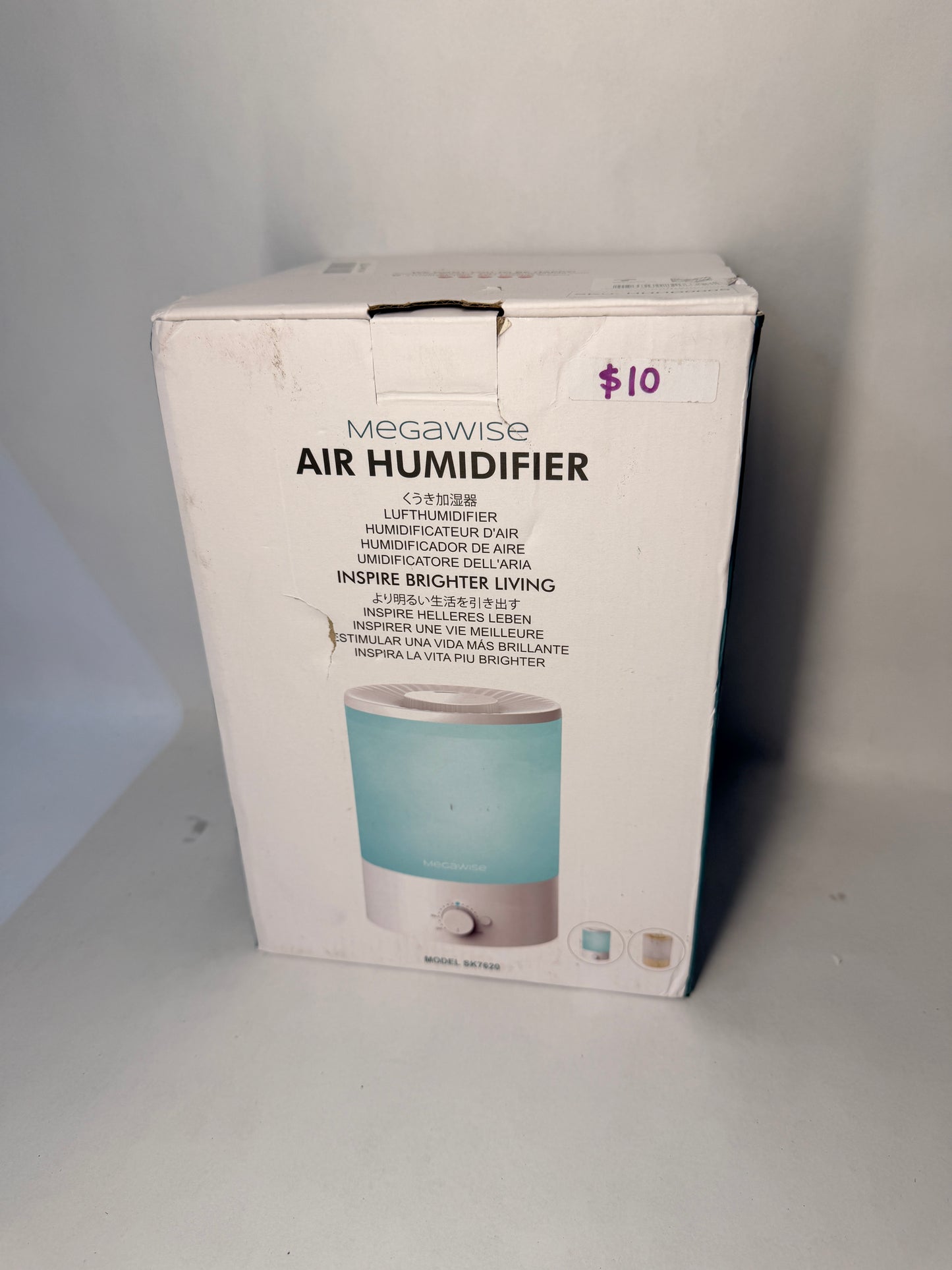 MEGAWISE 3.5L Cool Mist Humidifier White Open Box
