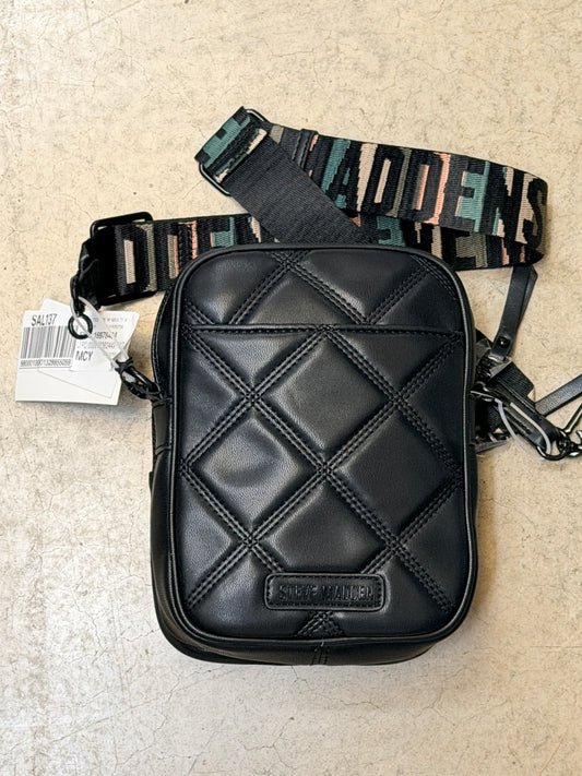 Steve Madden Drakee Quilted Small Crossbody Bag - Black - 193624497117