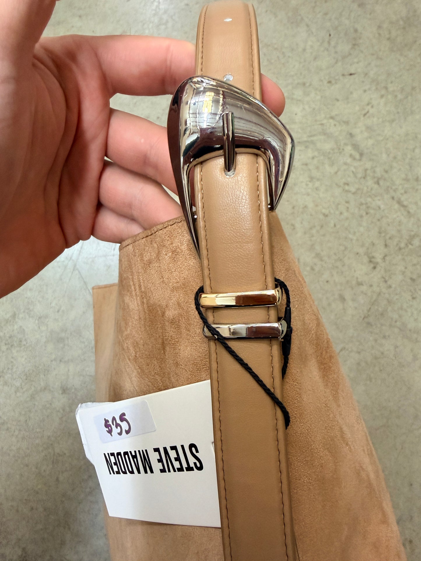 Steve Madden Denise Bag - Tan Suede - 198190974482