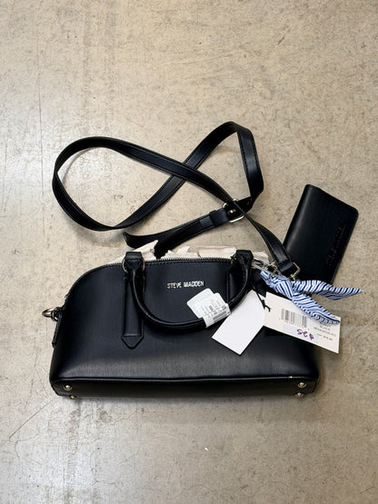 Steve Madden Bcolbie East West Medium Satchel Bag - Black - 198190777670