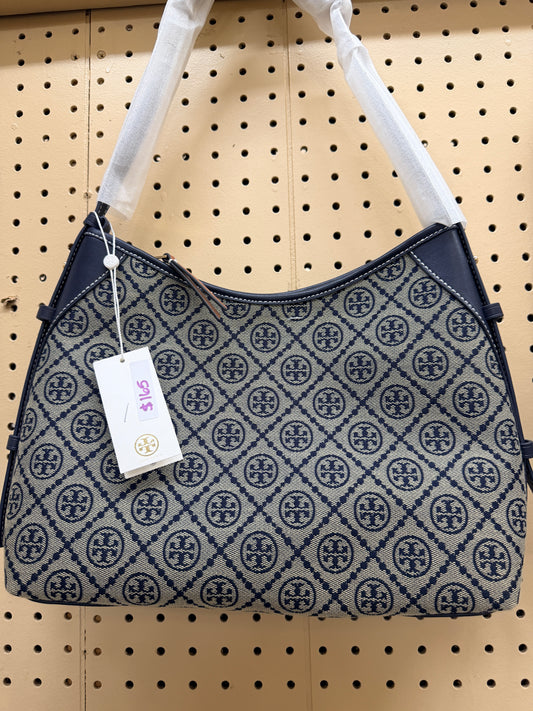 Tory Birch T Monogram Medium Shoulder Bag - Navy - 197865407041