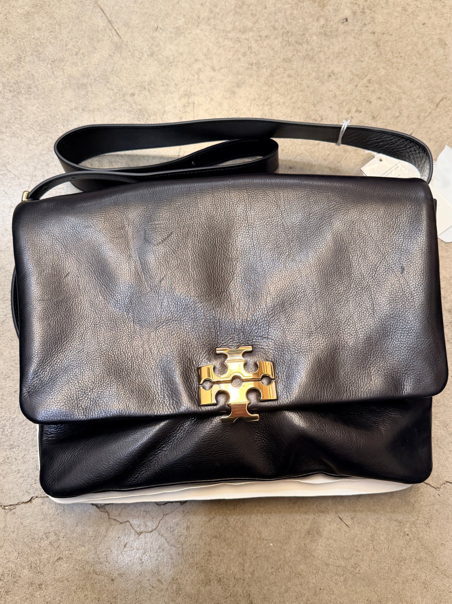 Tory Birch Kira Soft Leather Large Shoulder Bag - Black - 197865594635