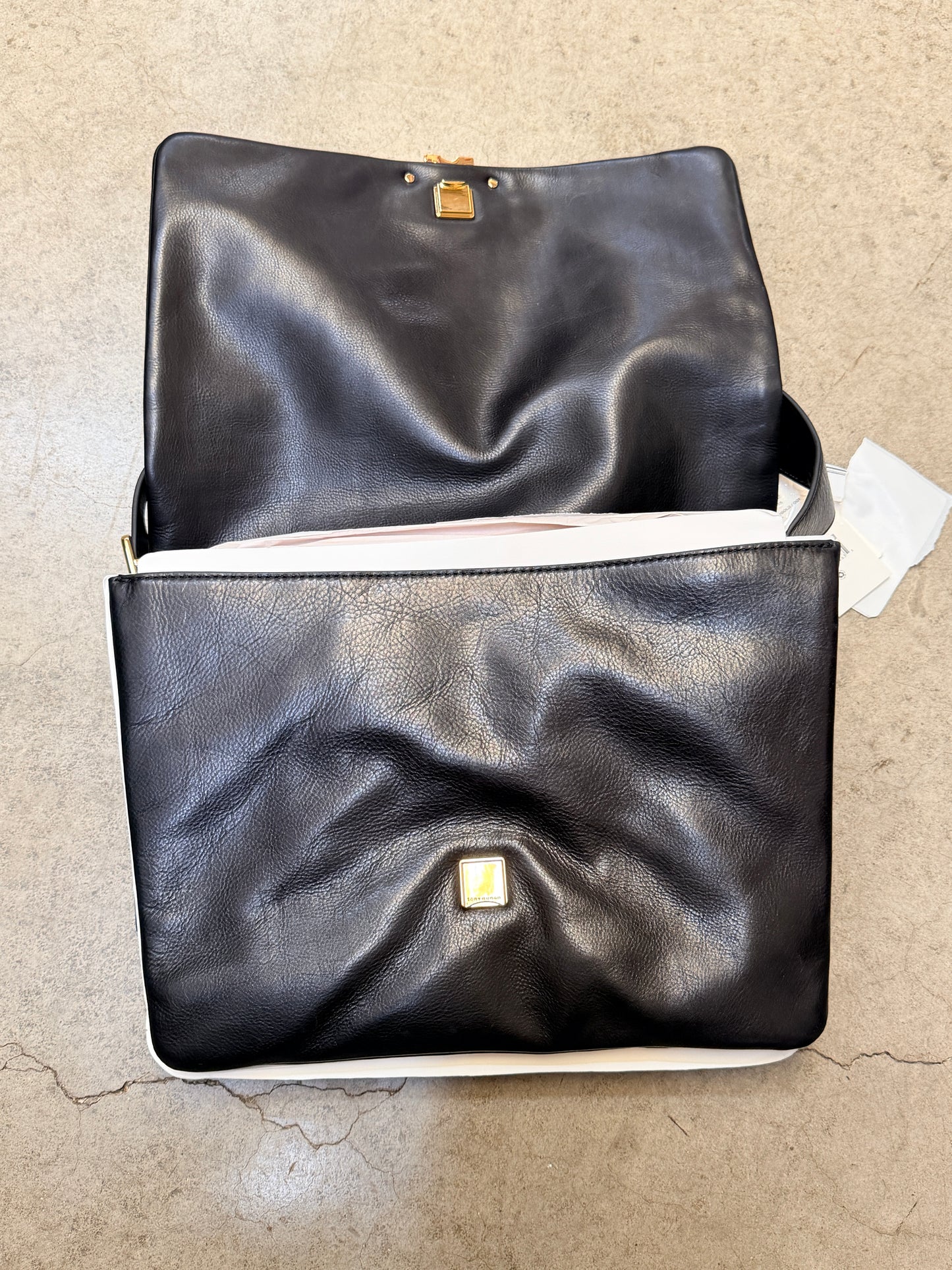 Tory Birch Kira Soft Leather Large Shoulder Bag - Black - 197865594635