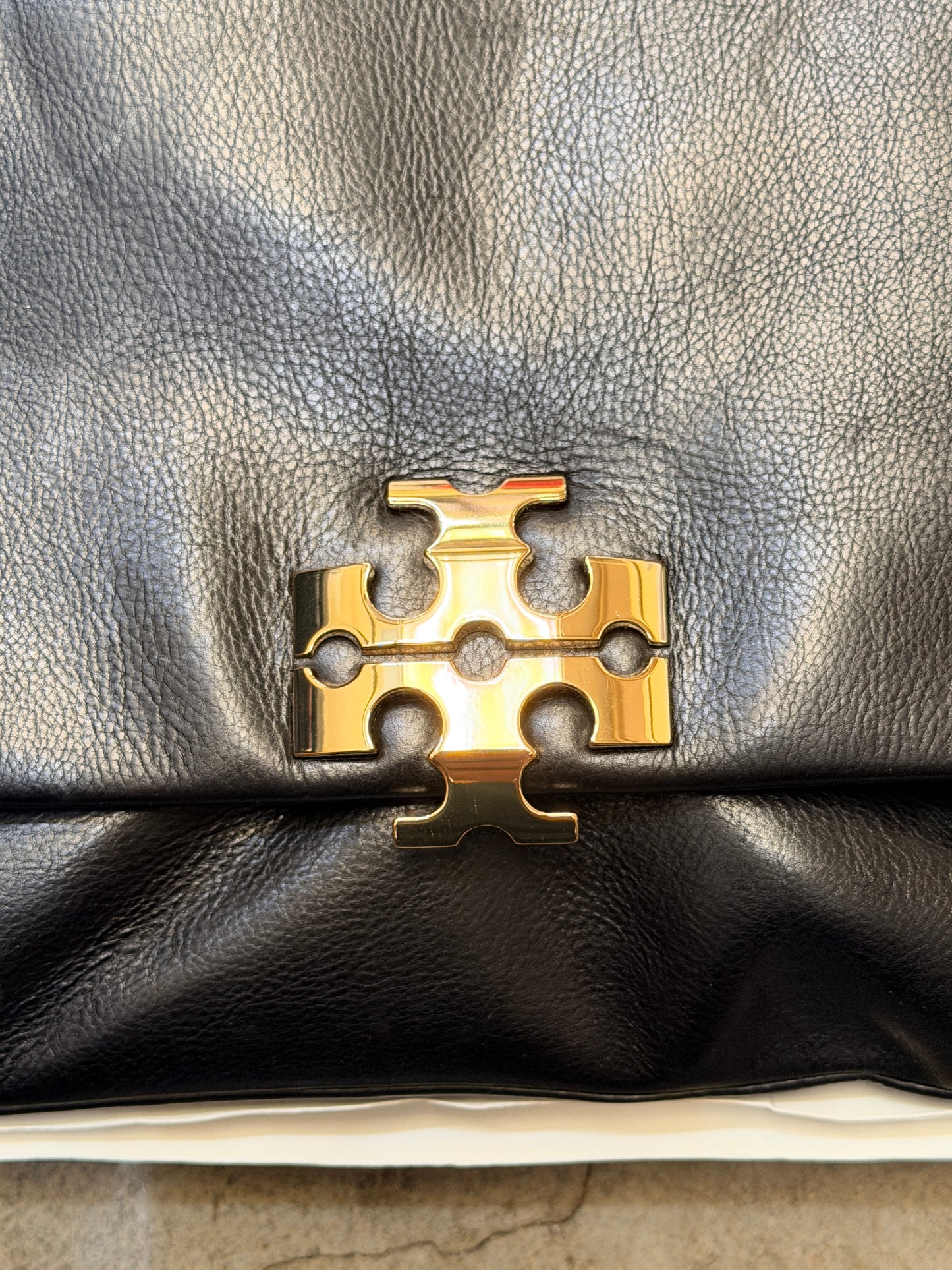 Tory Birch Kira Soft Leather Large Shoulder Bag - Black - 197865594635