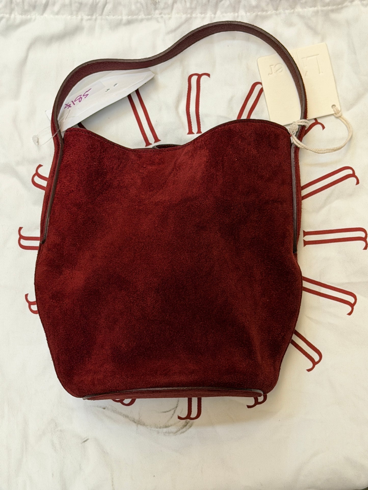 Liffner Mini Belted Bucket - Maroon Suede - 7340174227432