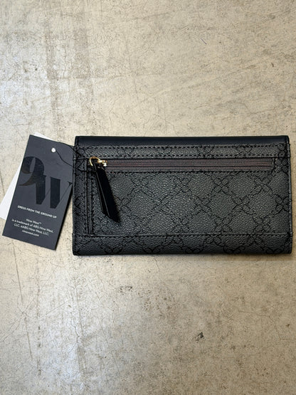 Nine West Norah Snap Wallet - Jet Black Logo Print