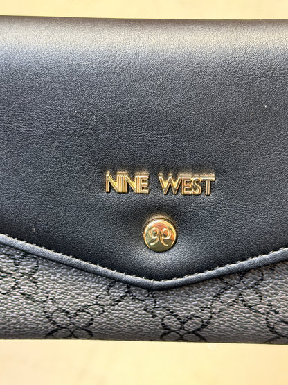 Nine West Norah Snap Wallet - Jet Black Logo Print