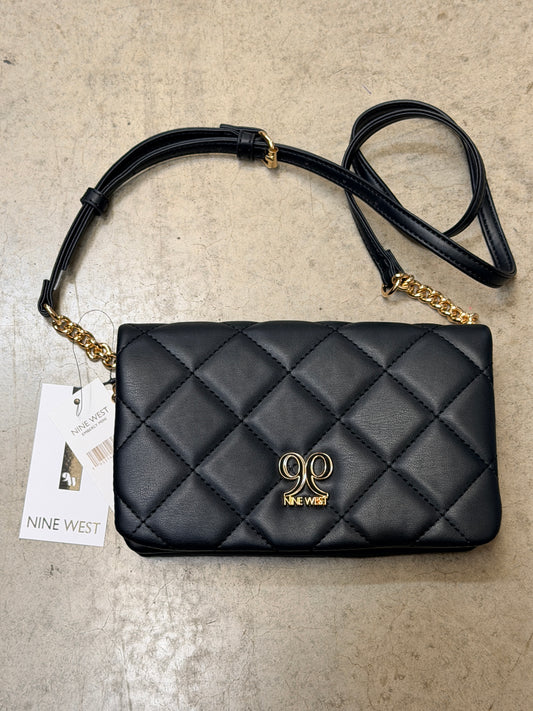 Nine West Emberly Mini Quilted Crossbody Bag - Black