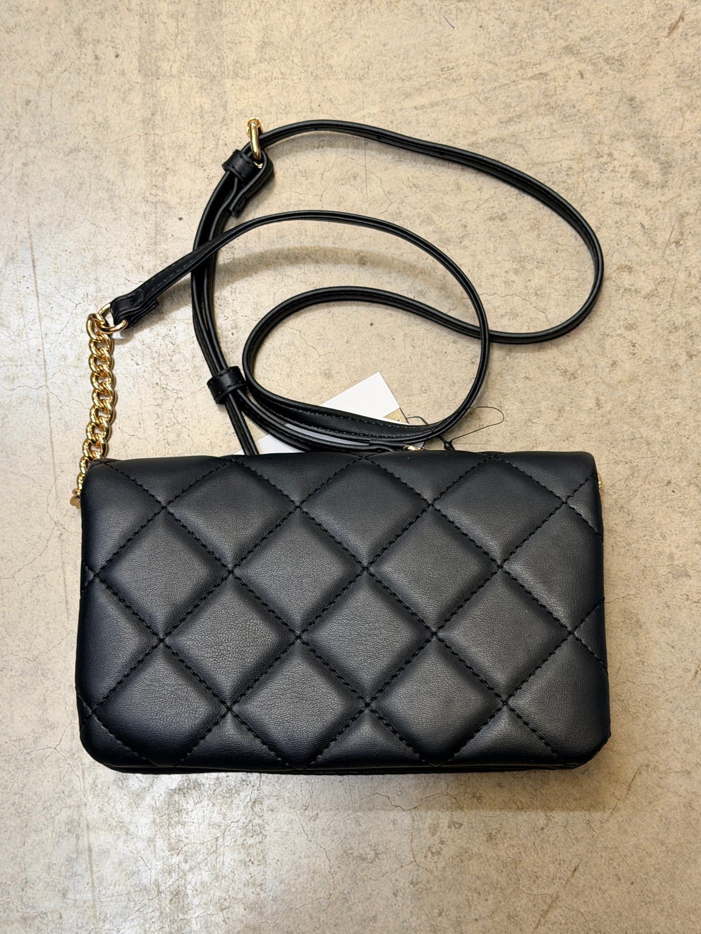 Nine West Emberly Mini Quilted Crossbody Bag - Black