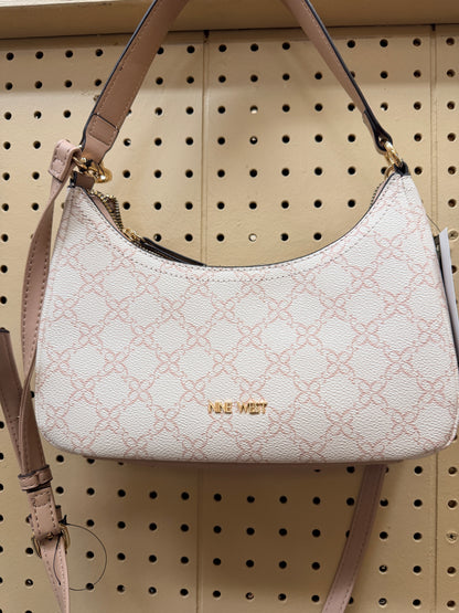 Nine West Bowie Mini Shoulder Bag - Powder Pink Logo Print