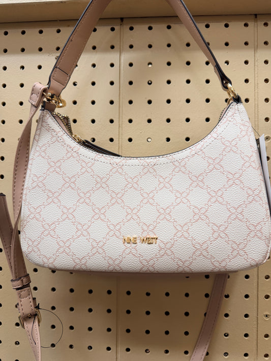 Nine West Bowie Mini Shoulder Bag - Powder Pink Logo Print