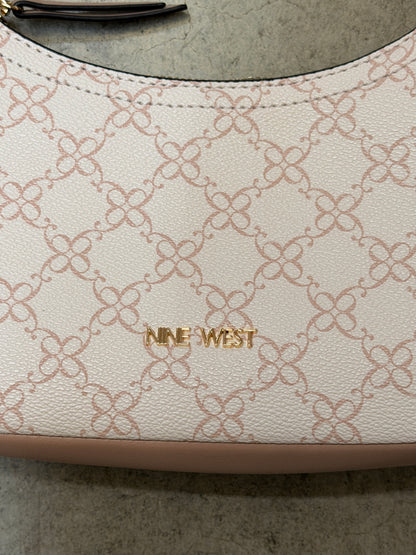Nine West Bowie Mini Shoulder Bag - Powder Pink Logo Print