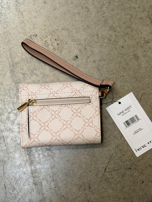 Nine West Natala Wallet - Powder Pink Logo Print
