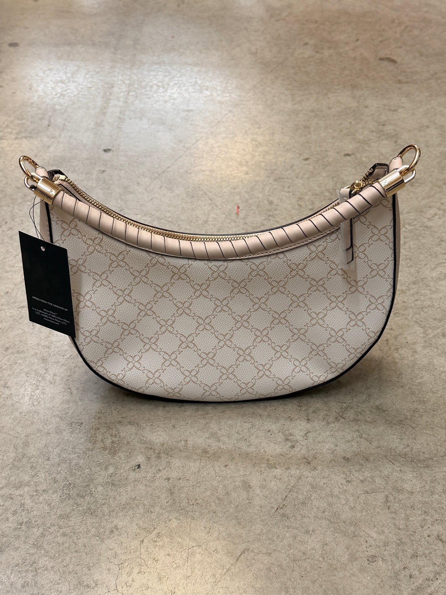 Nine West Sonnet Mini Shoulder Bag - Cream Logo Print